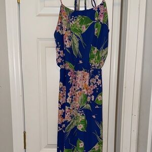 Floral Blue Maxi Dress